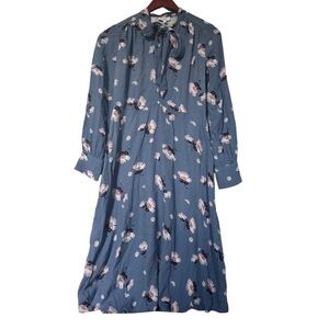Ghost London mid  length dress blue flower print floral